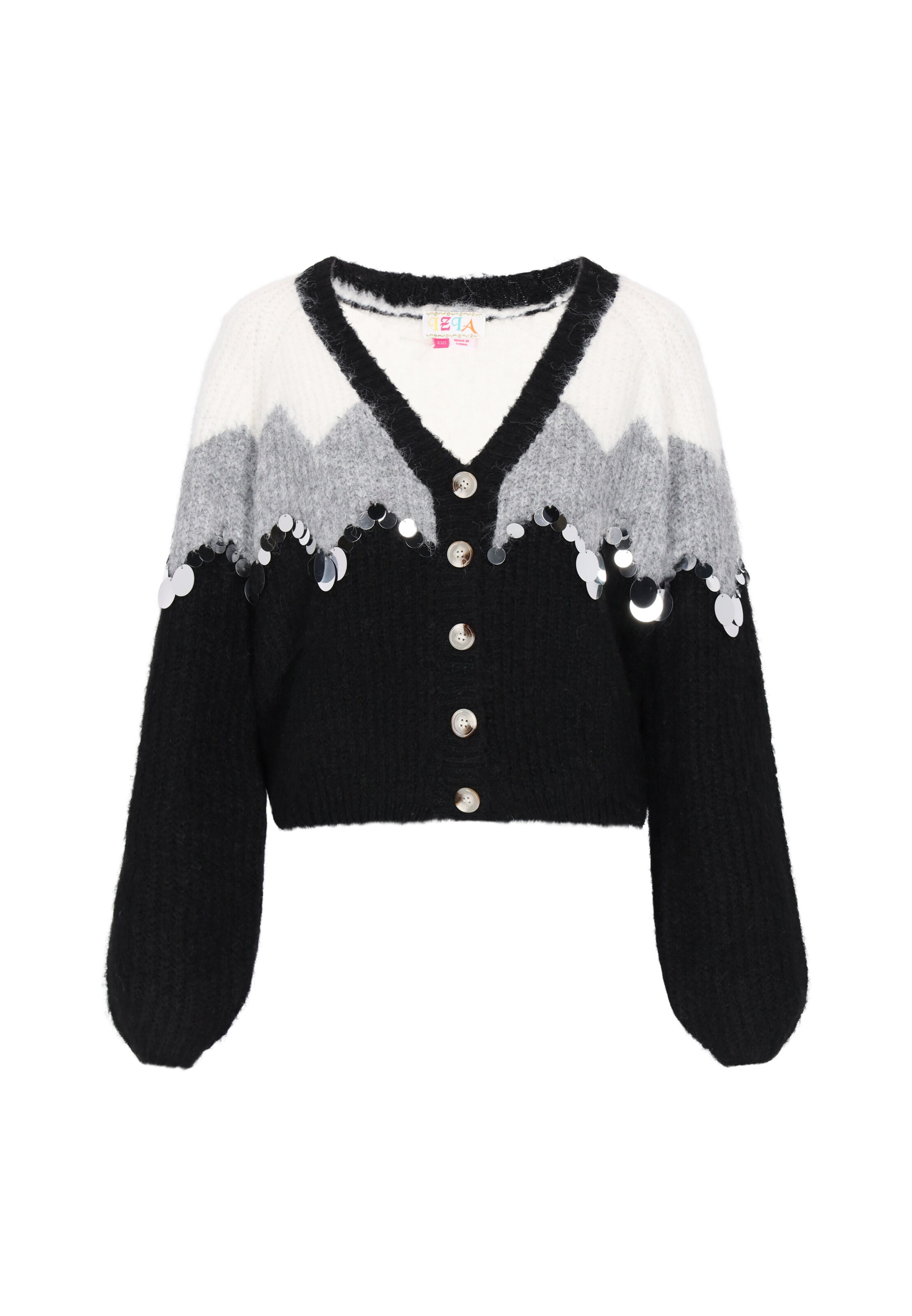 IZIA - Cárdigan en negro: frente