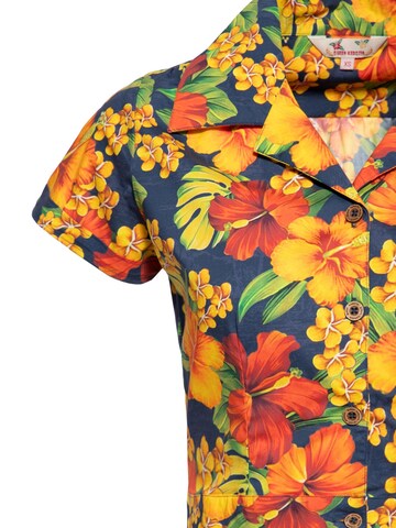 Queen Kerosin Blouse 'Hibiskus' in Mixed colors