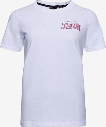 T-shirt Superdry en blanc : devant