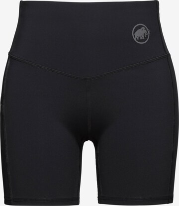 MAMMUT Skinny Workout Pants 'Massone' in Black: front