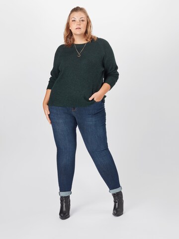 Selected Femme Curve Sweater 'LIA' in Green