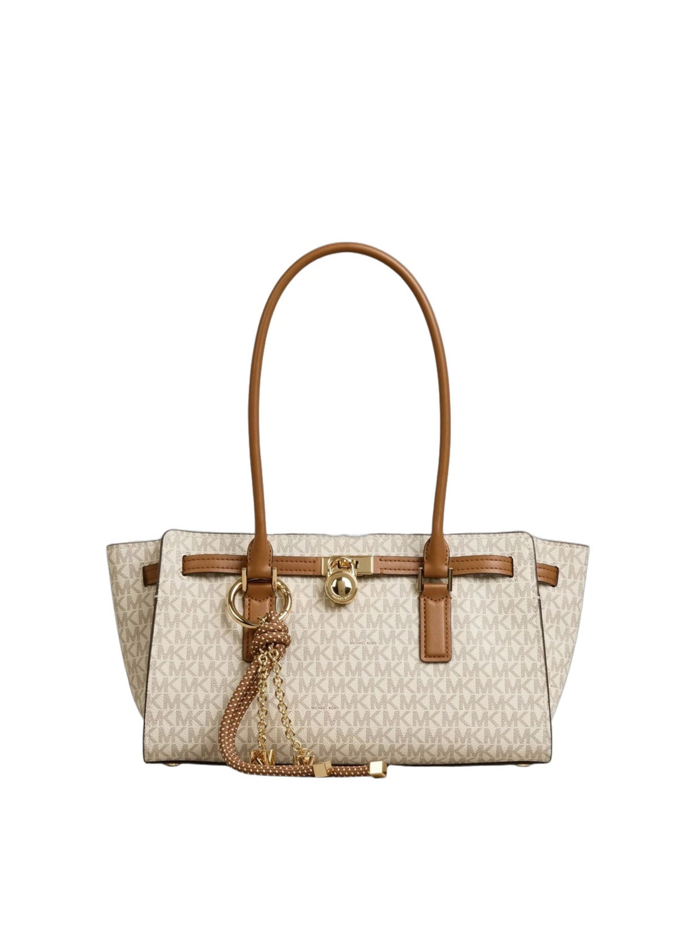 MICHAEL Michael Kors - Bolso de mano 'Hamilton' en beige: frente