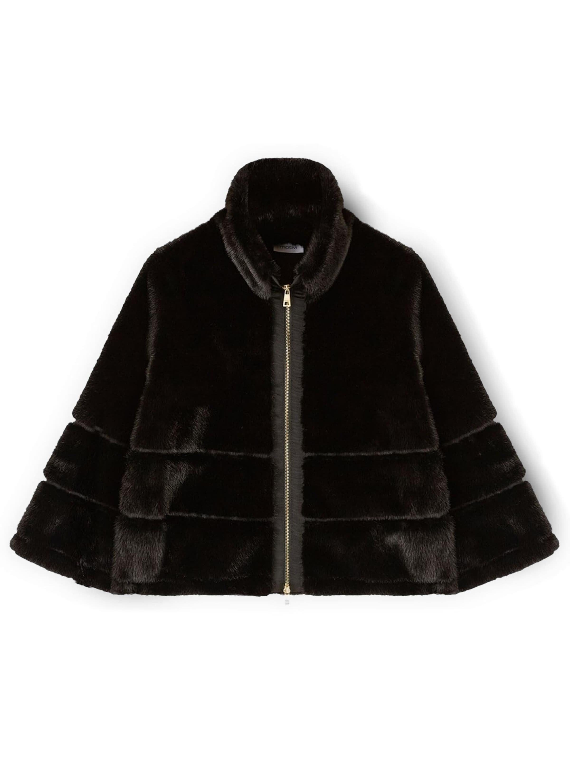 MOTIVI Winter coat in Black: front