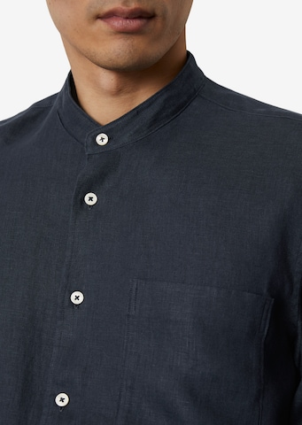 Marc O'Polo Regular fit Button Up Shirt 'aus reinem Leinen' in Blue