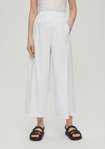 Wide Leg Pantalon s.Oliver BLACK LABEL en blanc