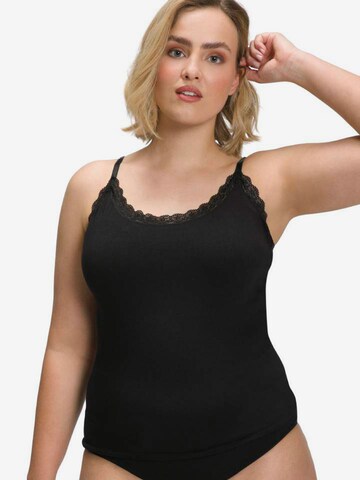 Ulla Popken Undershirt in Black: front