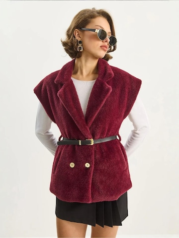 Gilet in maglia di Bianco Lucci in rosso