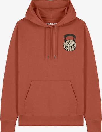 Watapparel Sweatshirt ' No Pain, no Gain 01 ' in Bruin: voorkant