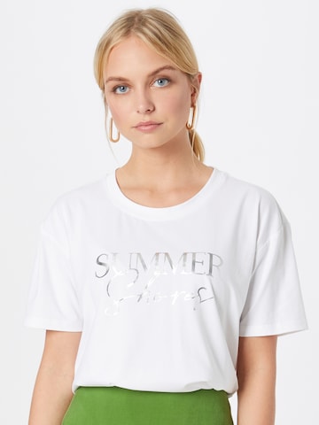 Esqualo Shirt 'Summer Shores' in White: front