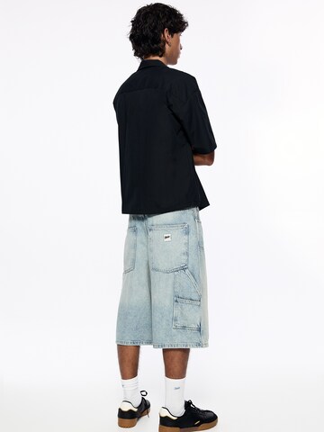 Pull&Bear Wide Leg Shorts in Blau