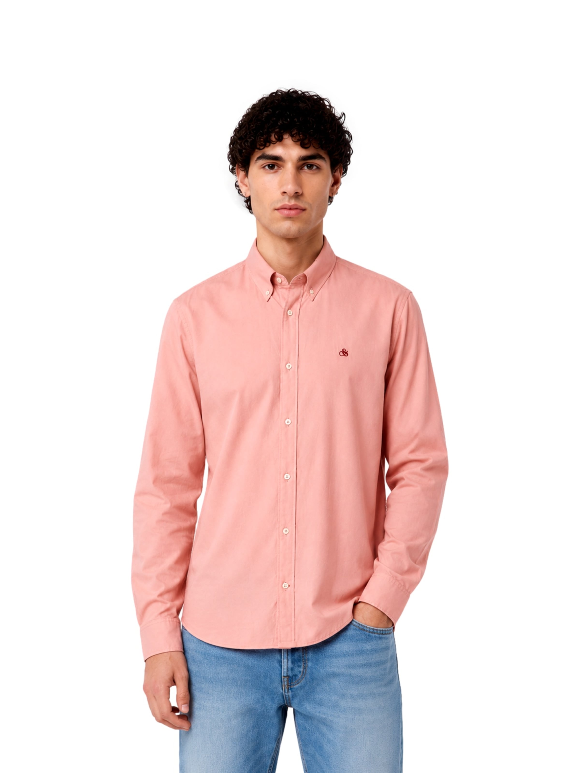 SCOTCH & SODA Regular fit Button Up Shirt in Pink: front
