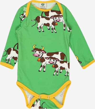 Småfolk Pijama entero/body 'Cow' en marrón oscuro / amarillo / verde / naranja, Vista del producto