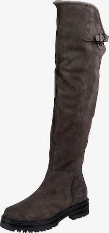 JOLANA & FENENA Over the Knee Boots in Grey: front