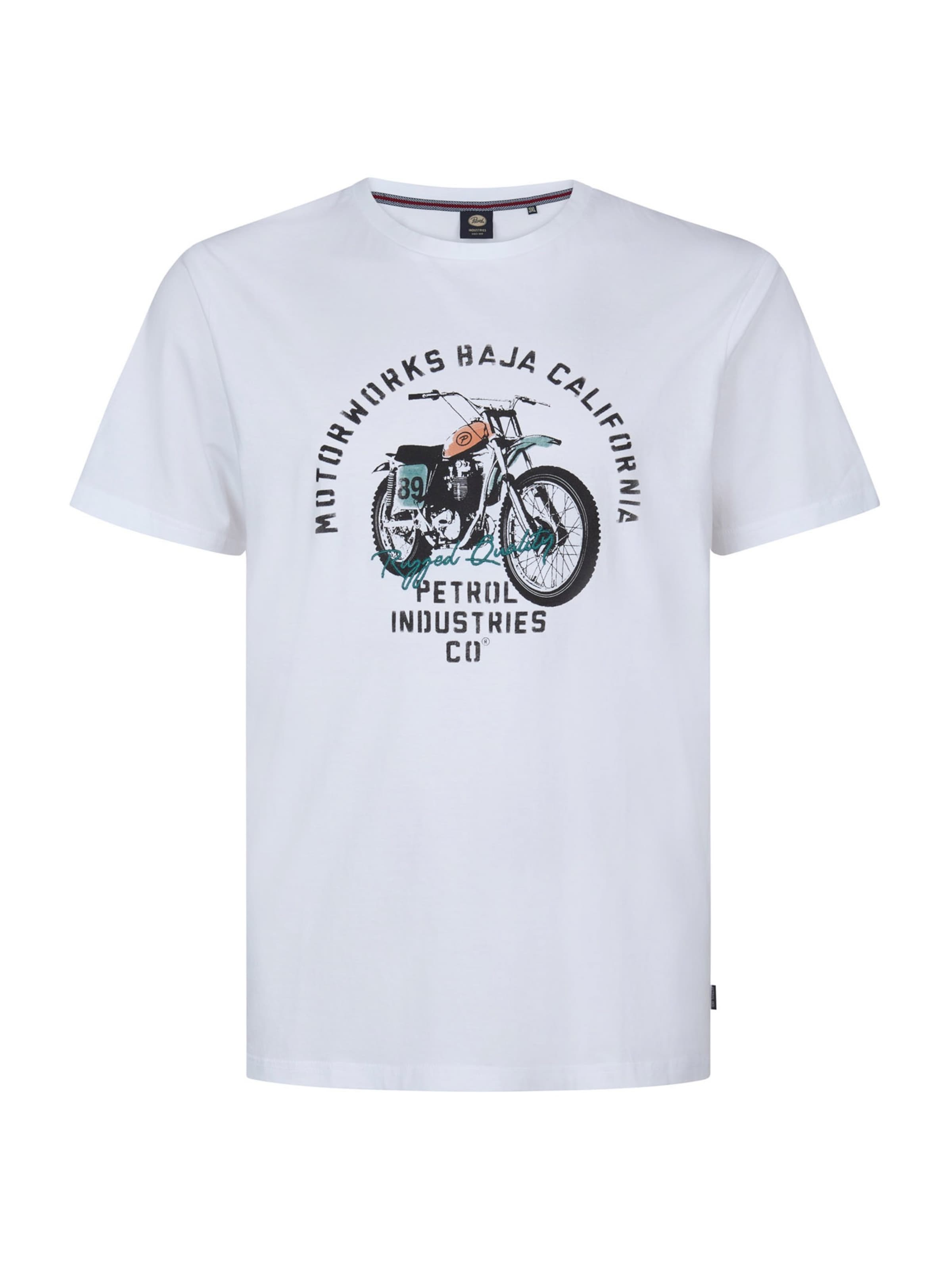 Petrol Industries Футболка 'Classic' в Белый: спереди