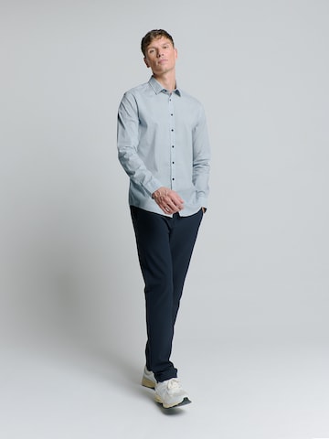 No Excess Slim fit Button Up Shirt in Blue