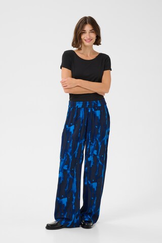 CULTURE Loose fit Trousers 'Ashley Chaina' in Blue