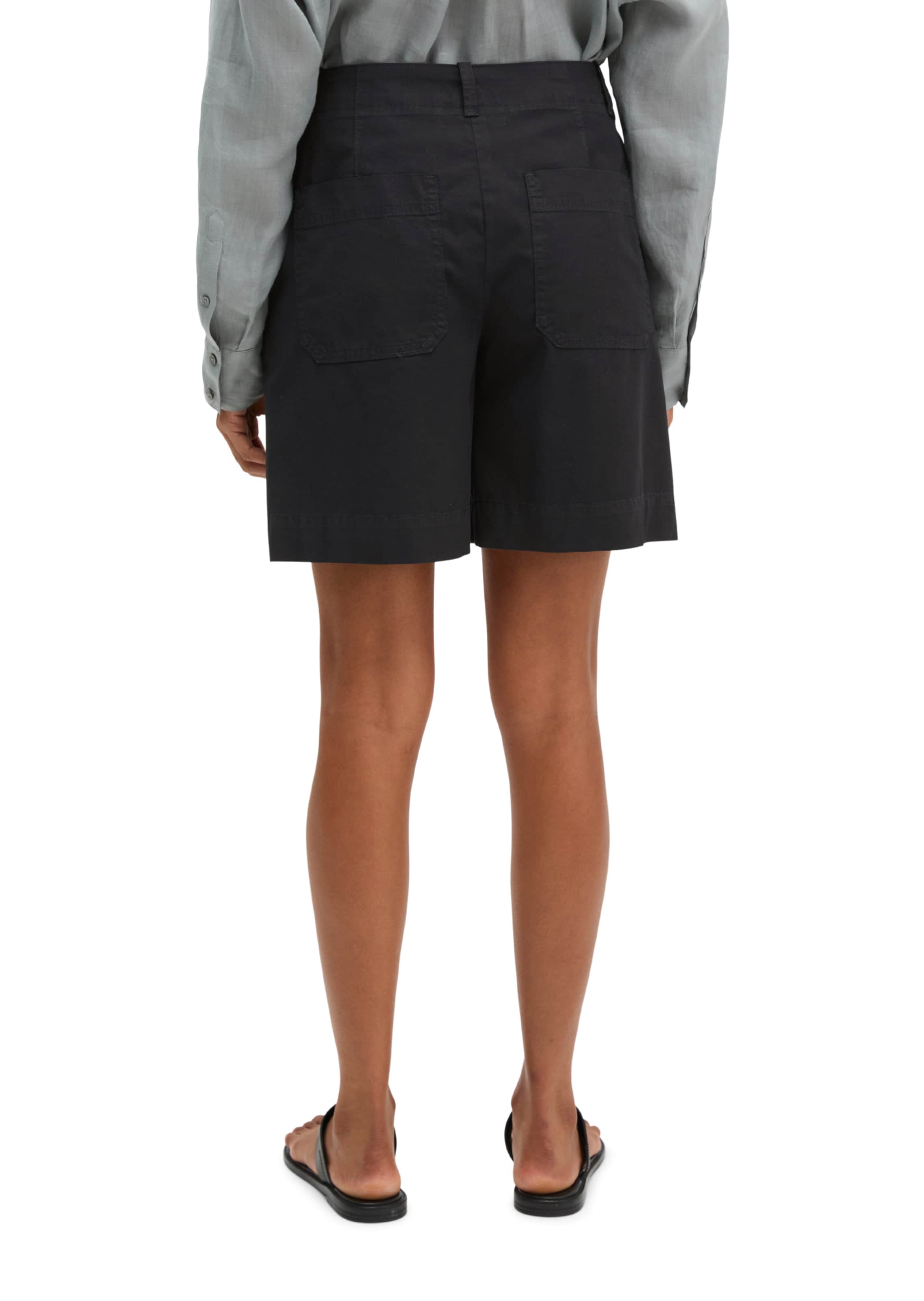 Marc O'Polo Loosefit Broek 'Lande' in Zwart