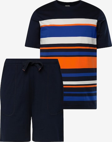 JP1880 Short Pajamas in Blue: front
