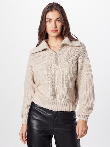 Gina Tricot Пуловер в сиво: отпред