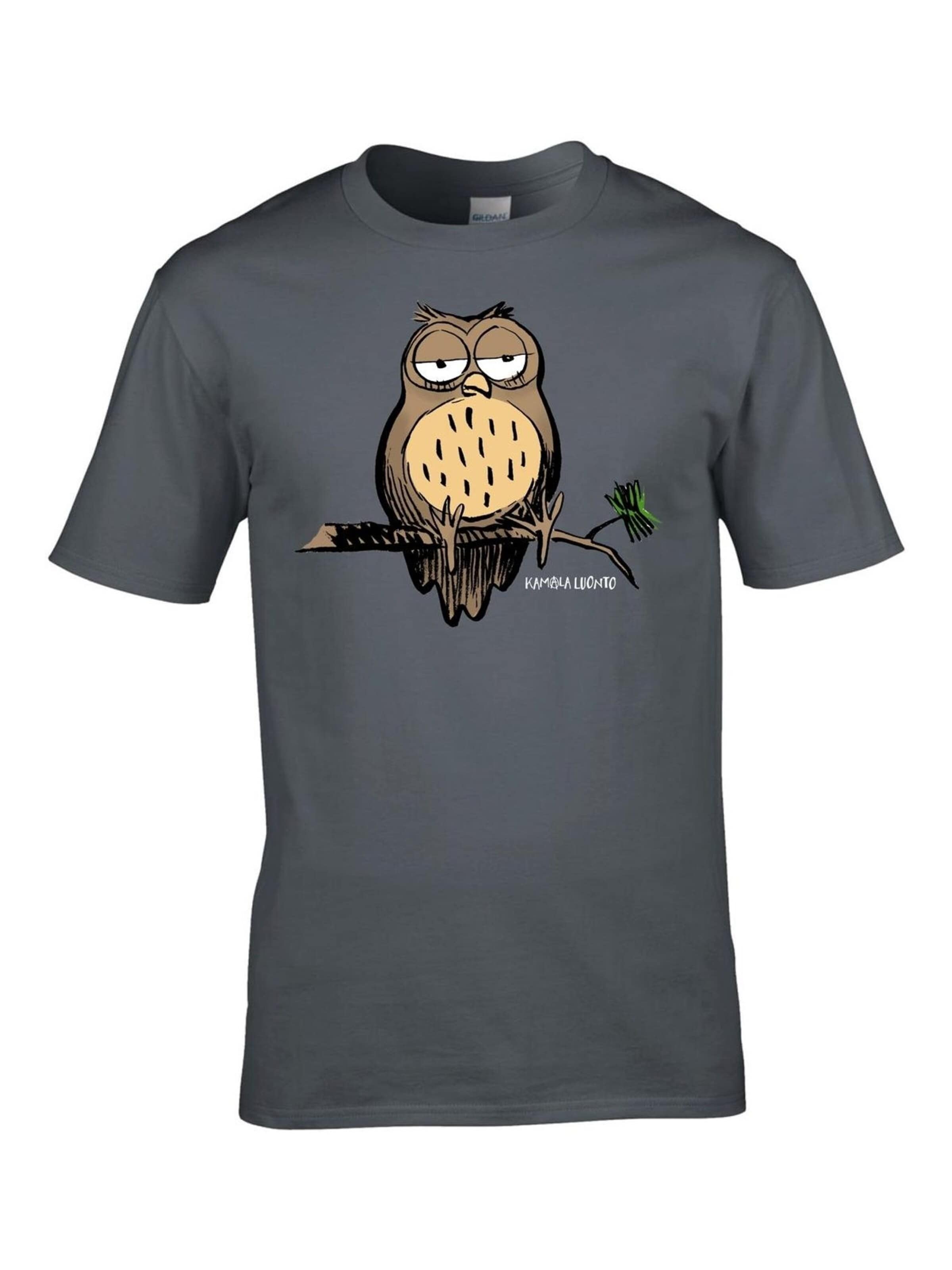 Bad Nature Shirt 'Bad Nature Owl  T-Shirt' in Grey: front