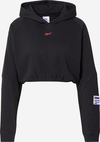 Sweat de sport Reebok en noir : devant