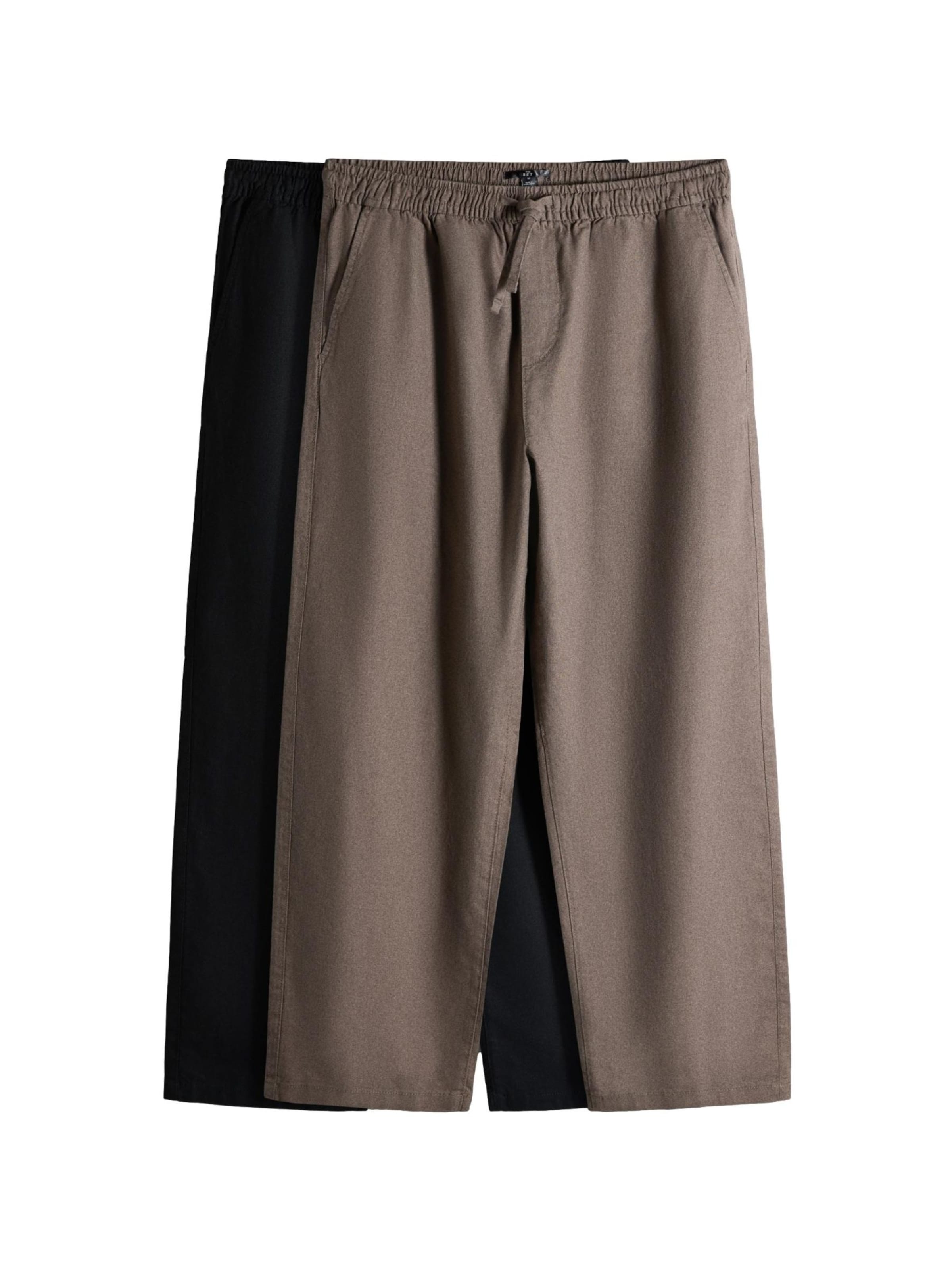 Regular Pantalon The Set en marron : devant