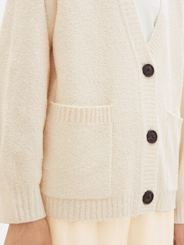 TOM TAILOR Strickjacke in Beige