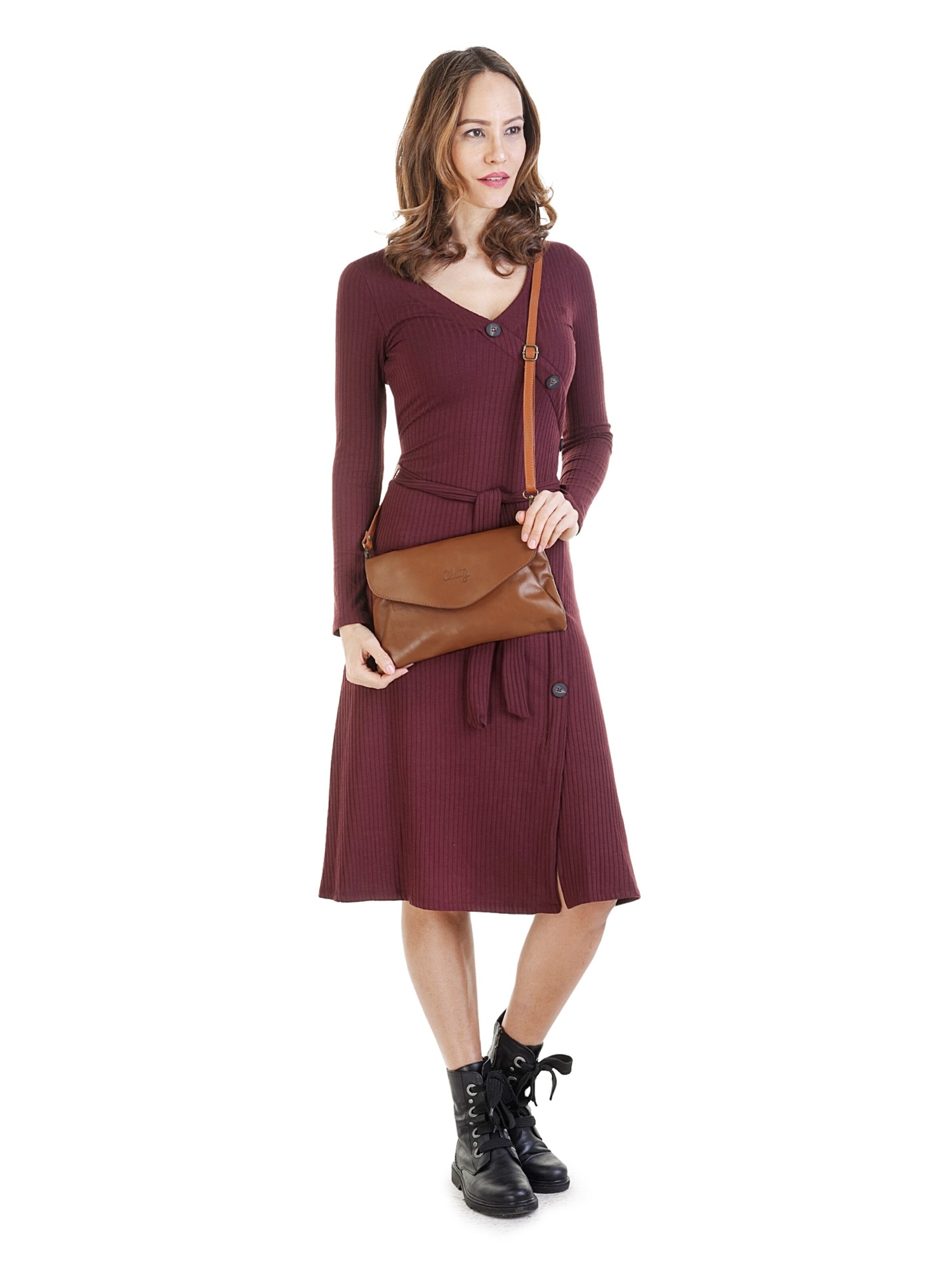 Cluty Clutch‌‌‌ in Braun: Vorderseite