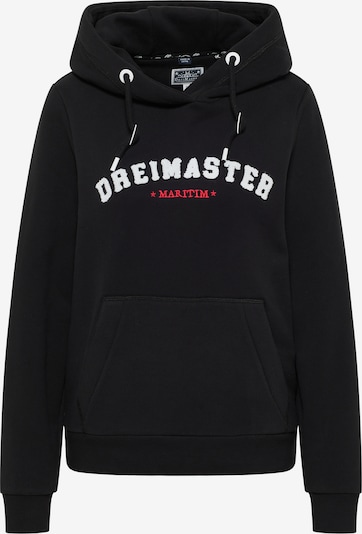 DreiMaster Maritim Μπλούζα φούτερ σε κόκκινο / μαύρο / λευκό, Άποψη προϊόντος
