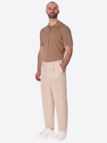 Distretto12 Slim fit Trousers with creases ' 34" BAN T. ALLORO. ' in Beige