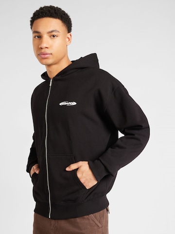 Pegador - Sudadera con cremallera 'CRAIL' en negro: frente