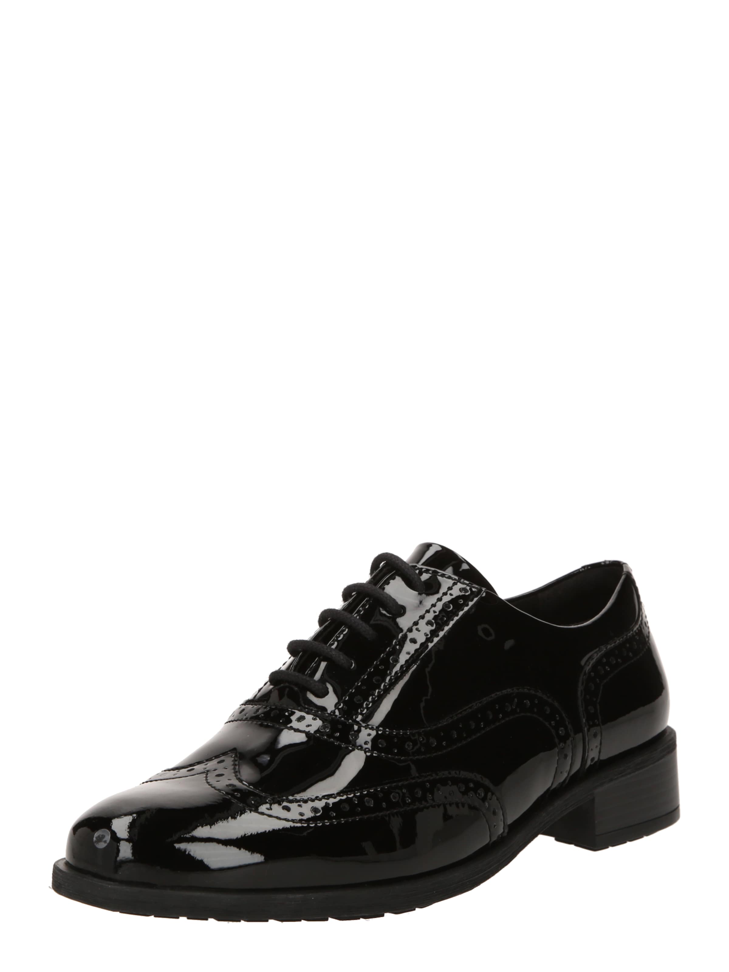 CLARKS Lace-up shoe 'Havisham' in Black: front
