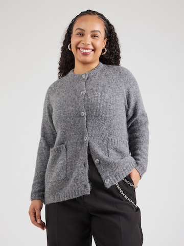 pelēks ONLY Carmakoma Adīta jaka 'CARSHINE': no priekšpuses