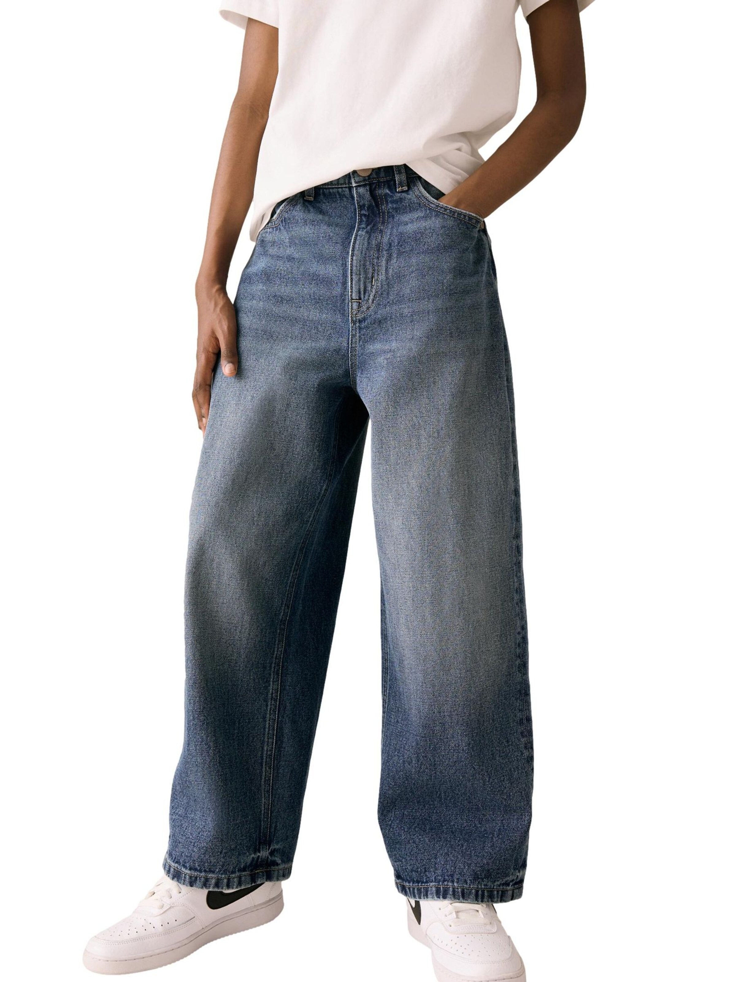 Next Zvonové kalhoty Džíny 'Authentic' – modrá: přední strana