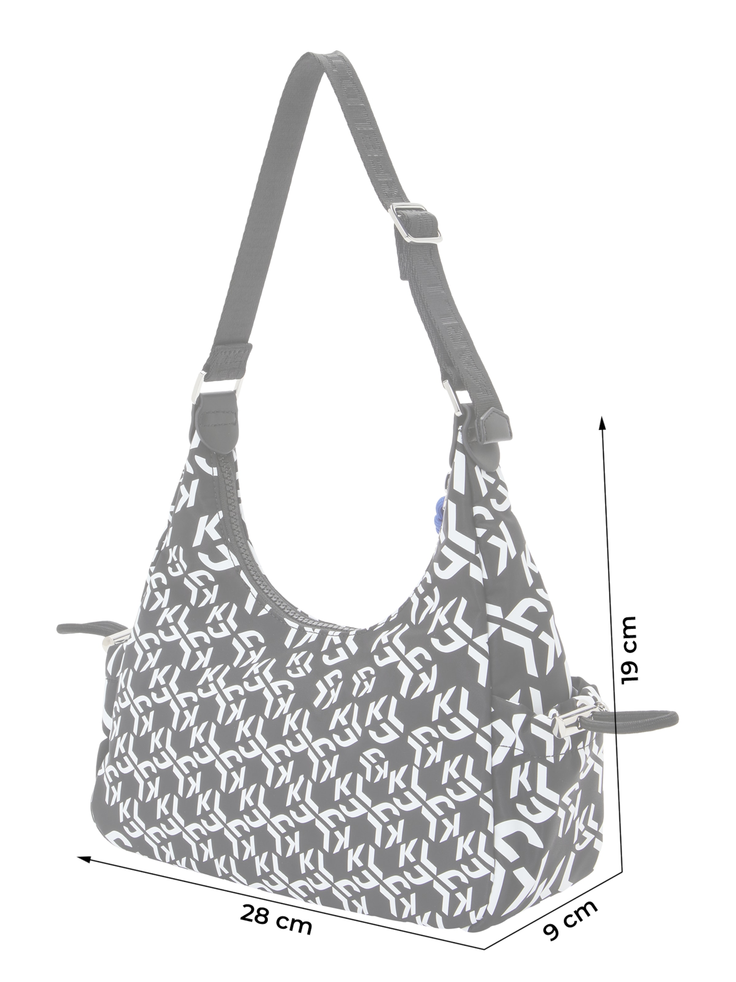 KARL LAGERFELD JEANS Τσάντα ώμου 'STREET' σε μαύρο: μπροστά