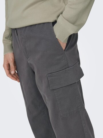 Loosefit Pantalon cargo Only & Sons en gris