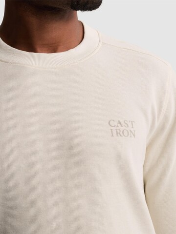 CAST IRON T-shirt 'Regular fit T-shirt with long sleeves' i beige