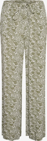 Cream Loosefit Broek 'Tiah' in Groen: voorkant