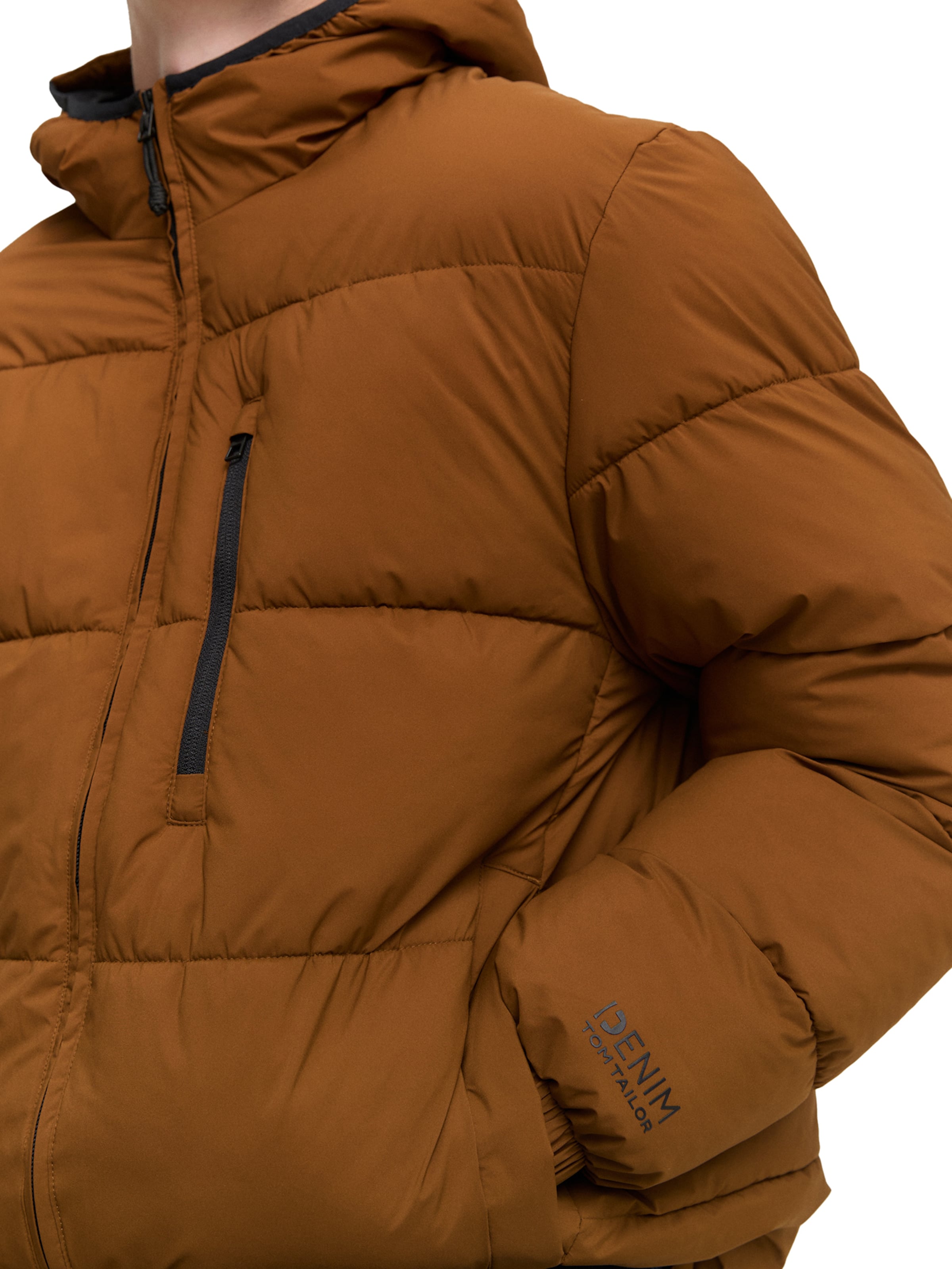 TOM TAILOR DENIM Winter Jacket in Brown