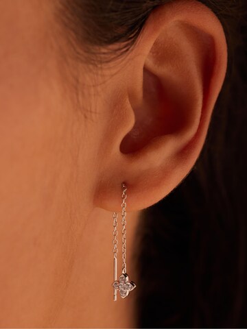 Lucardi Earrings in Silver: front