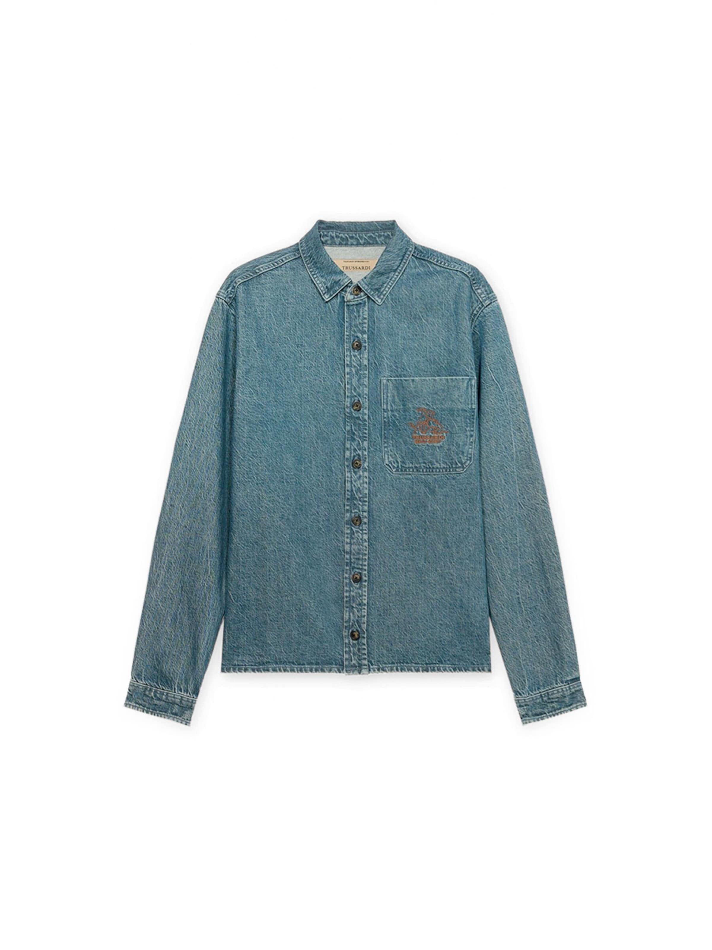 Regular fit Camicia di Trussardi in blu: frontale