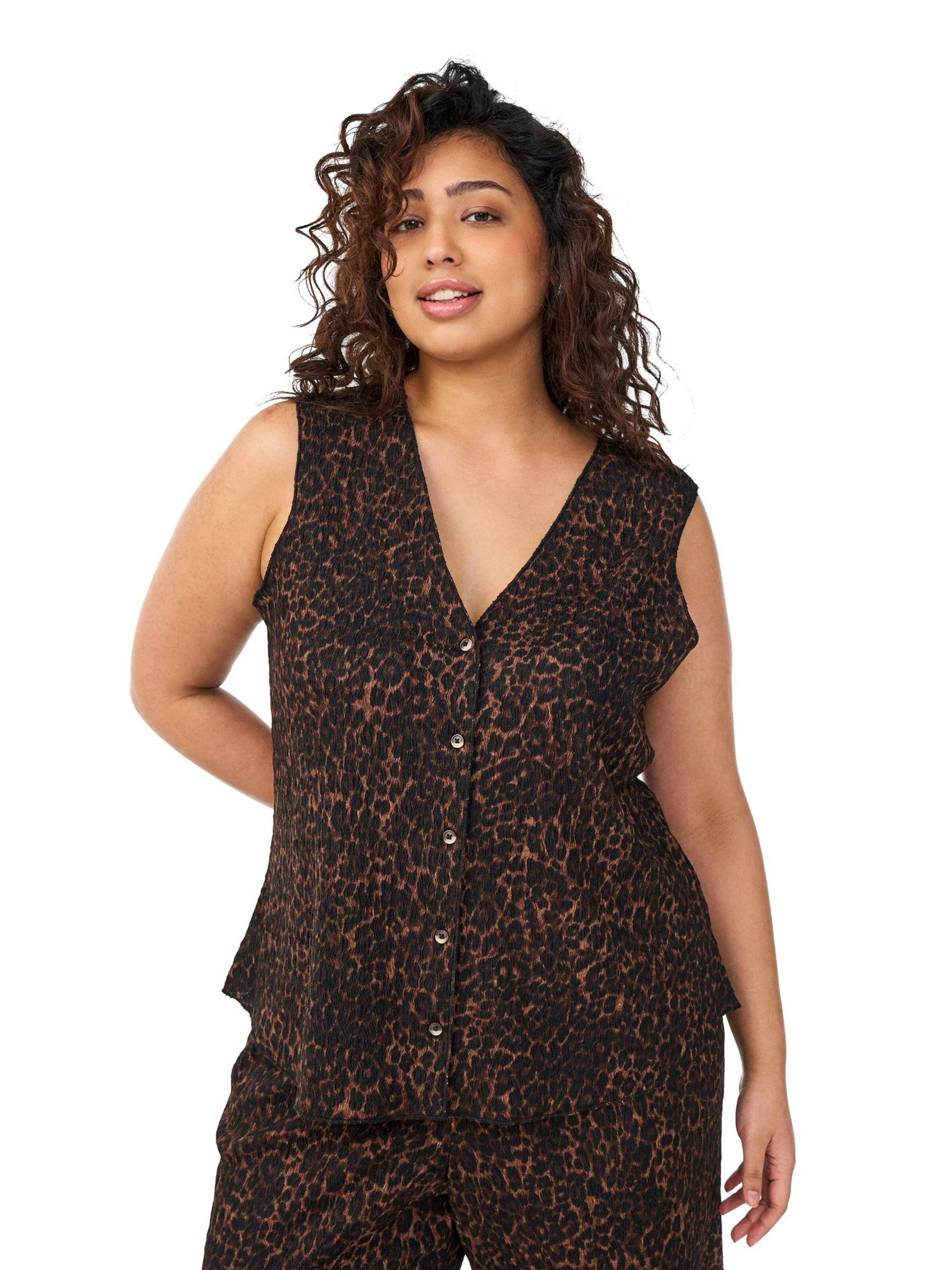 Top 'Vtalia' di Zizzi in marrone: frontale