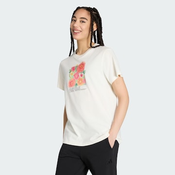 ADIDAS SPORTSWEAR Performance shirt 'Floral' in White: front