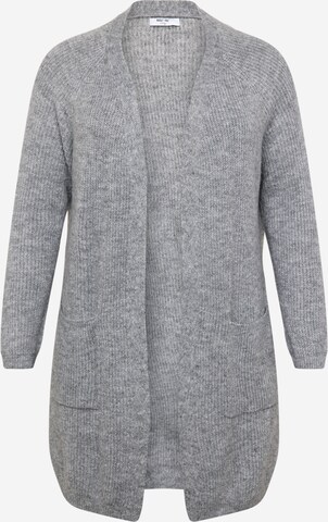 ABOUT YOU Curvy Knit Cardigan 'Sofia' in Grey: front