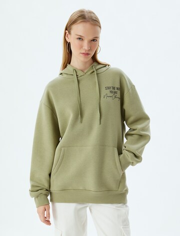 Koton Sweatshirt in Groen: voorkant