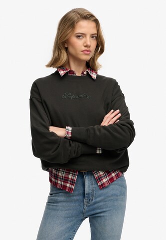 Superdry & Co Sweatshirt in Black: front