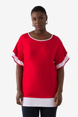 T-shirt Ulla Popken en rouge : devant