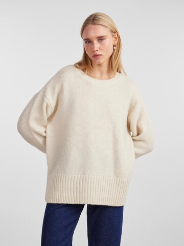 PIECES - Pullover 'Nancy' em bege: frente