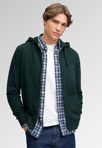 Superdry & Co Sweatjacke 'Essential' in Grün: Vorderseite