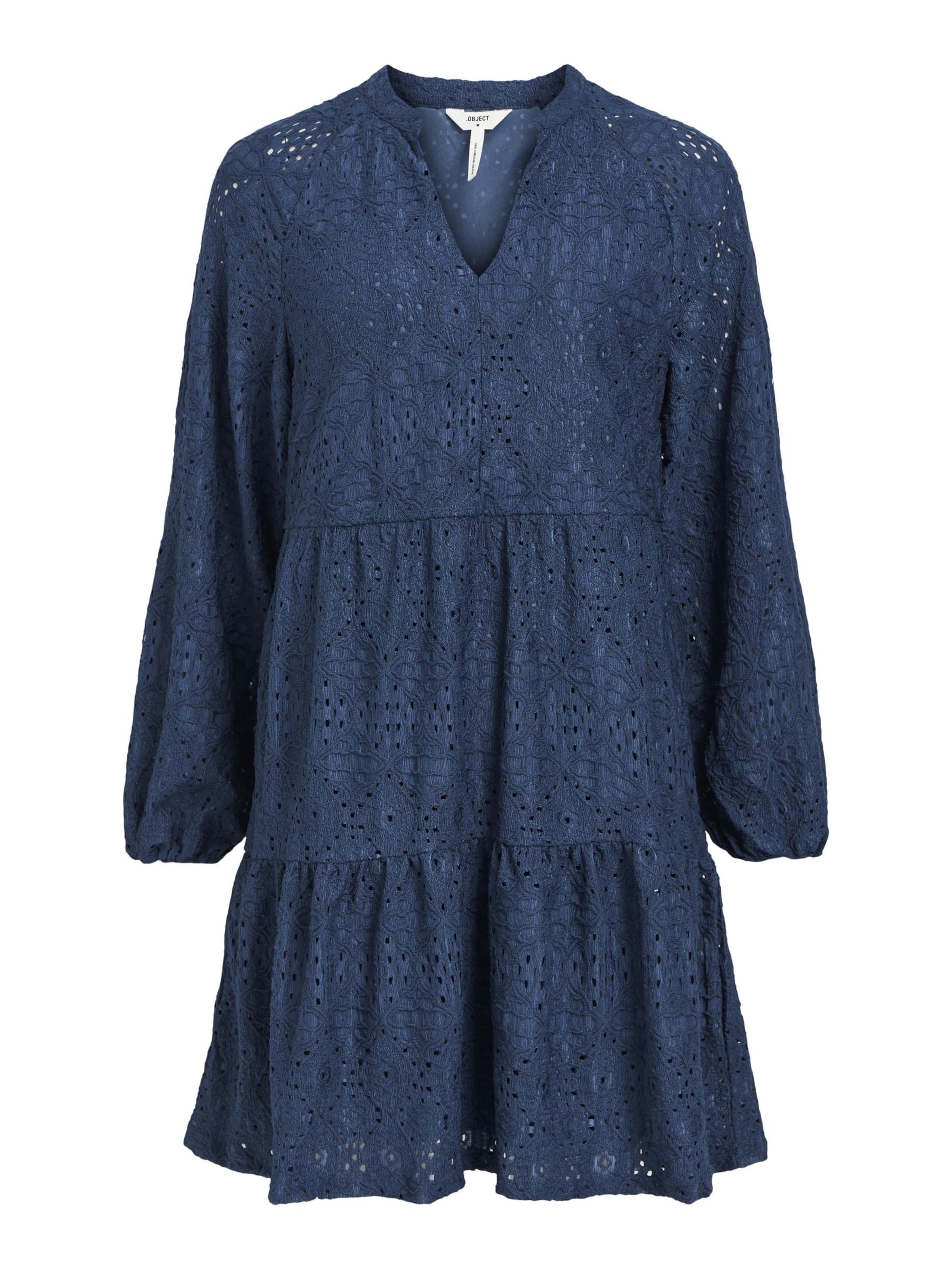 OBJECT Kleid 'Feodora' in Blau: Vorderseite